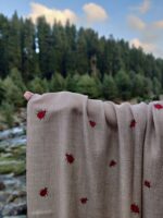 Natural Bug Embroidered Pure Pashmina