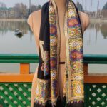Black Dordar Sozni and Tilla Pashmina Shawl