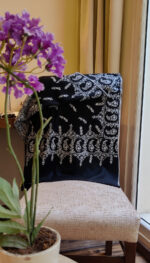 Badam Black & White Pashmina Shawl - Image 2
