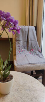 Natural Garden Embroidered Pashmina Shawl - Image 2