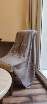 Natural Garden Embroidered Pashmina Shawl - Image 3