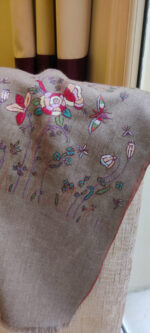 Natural Garden Embroidered Pashmina Shawl - Image 4