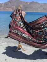 Midnight Aviary kalamkaar Shawl - Image 3