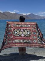 Midnight Aviary kalamkaar Shawl
