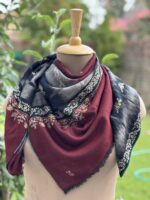 Surkh Ikat pashmina shawl